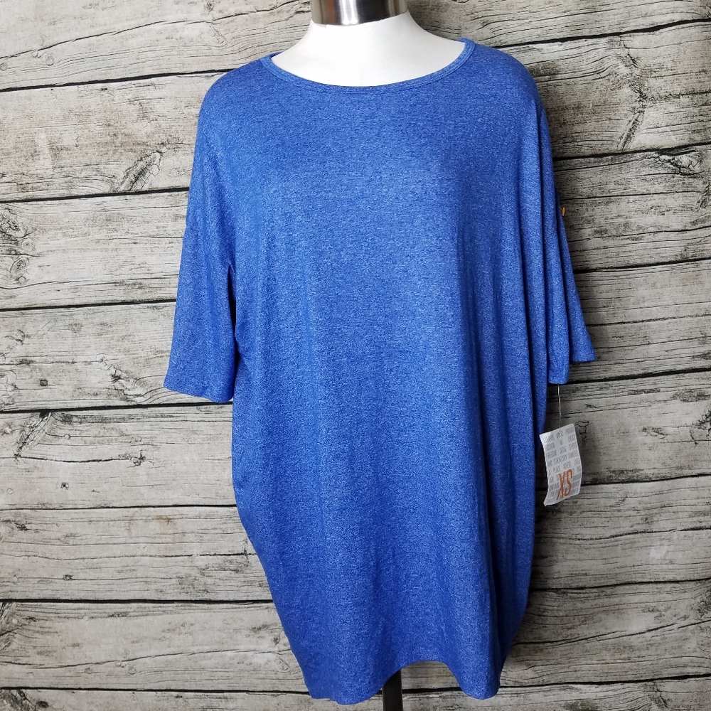 Lularoe Irma Women Blue 3/4 Sleeve T-Shirt XS.Pit to pit approx:  24 inches R